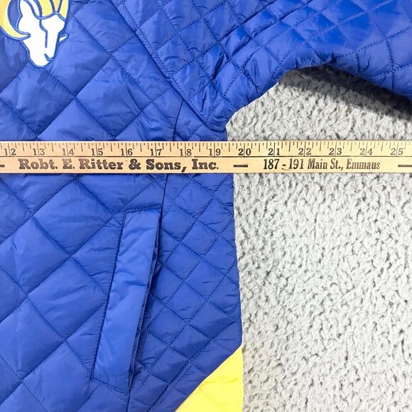 G III 4Her Los Angeles Rams Jacket Womens Small‎ Blue Quilted Full Zip New - Picture 7 of 10